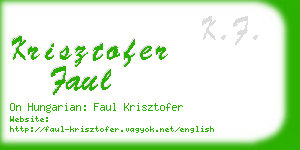 krisztofer faul business card